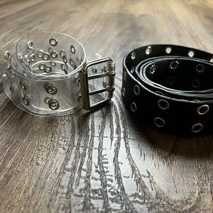 want both?? black and clear belts